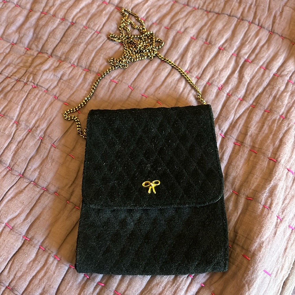 🖤Vintage Black Quilted Mini Purse 🎀